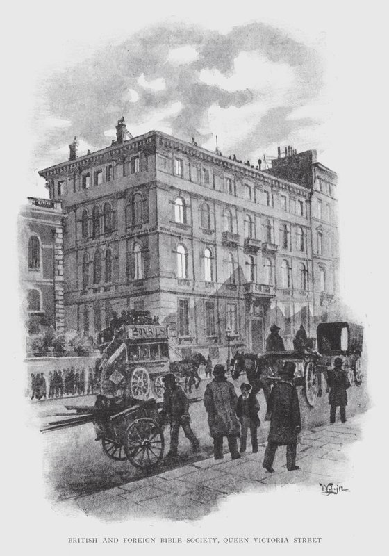 Britische und Ausländische Bibelgesellschaft, Queen Victoria Street von William Luker