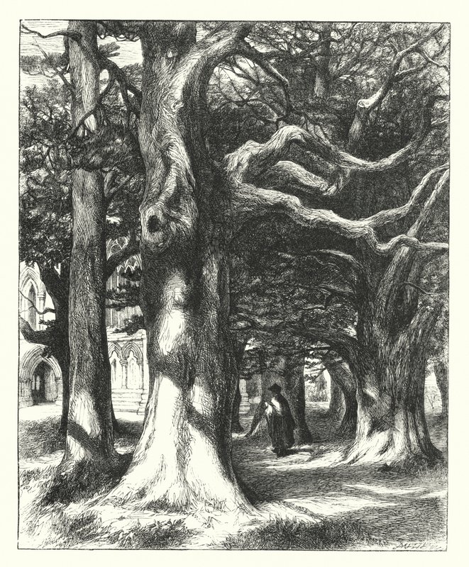 Der Weg zum Kapitelsaal (Stich) von William Paton Burton