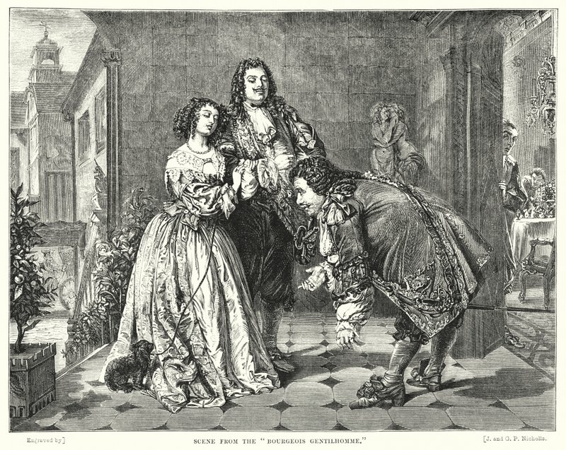 Szene aus dem Bourgeois Gentilhomme (Gravur) von William Powell (after) Frith