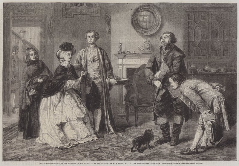 Honeywood stellt die Gerichtsvollzieher Miss Richland als seine Freunde vor von William Powell Frith