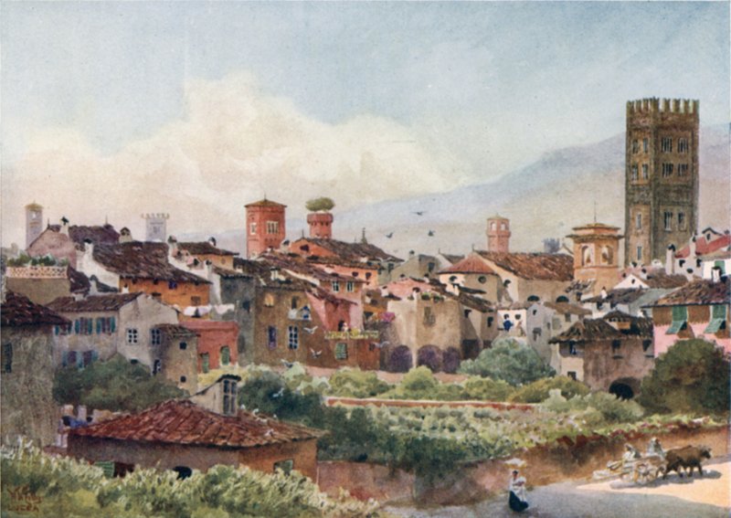 Lucca. Von den Stadtmauern von William Wiehe Collins