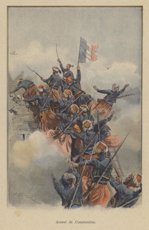 Der französische Angriff auf Konstantine während der Eroberung Algeriens, 1837 von after Paris
