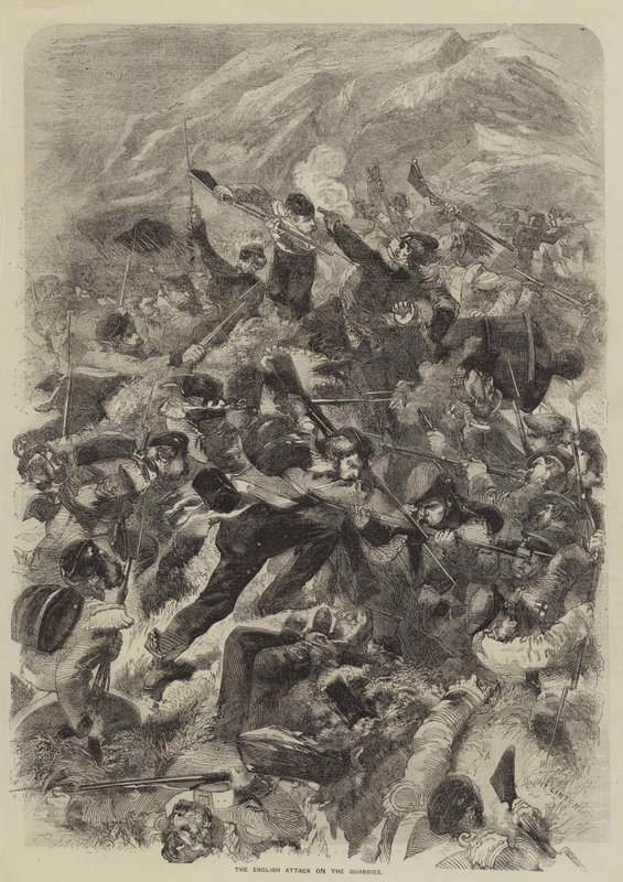 Der englische Angriff auf die Steinbrüche von after Edmond Morin