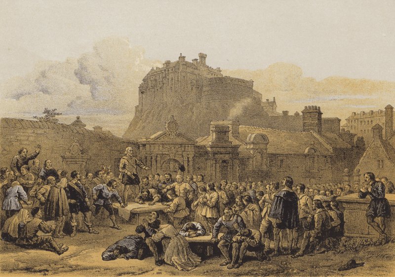Greyfriars Kirchhof, Unterzeichnung des Bundes von after George Cattermole