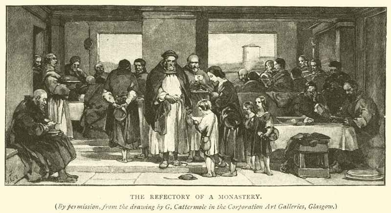 Das Refektorium eines Klosters von after George Cattermole