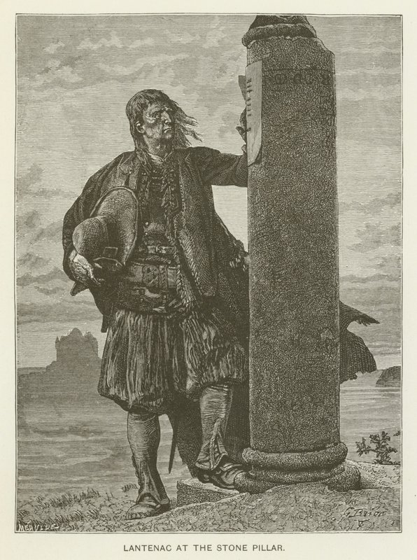 Lantenac am Steinpfeiler von after Gustave Brion