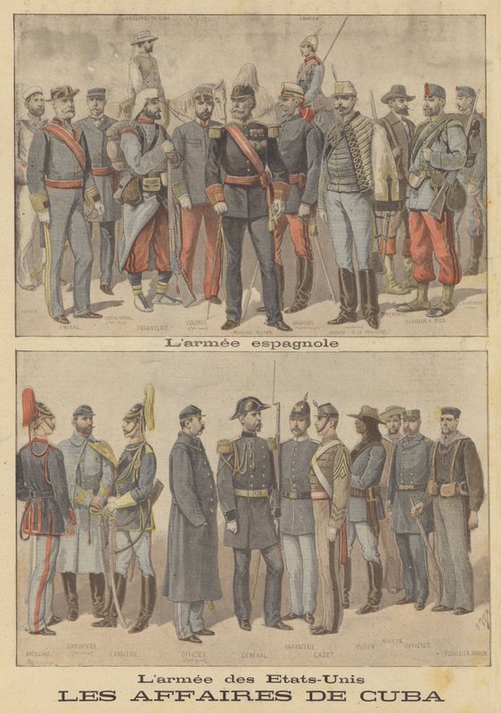 Spannungen zwischen den Vereinigten Staaten und Spanien über Kuba von after Henri Meyer