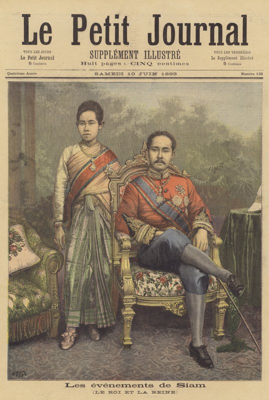 Der König und die Königin von Siam von after Henri Meyer