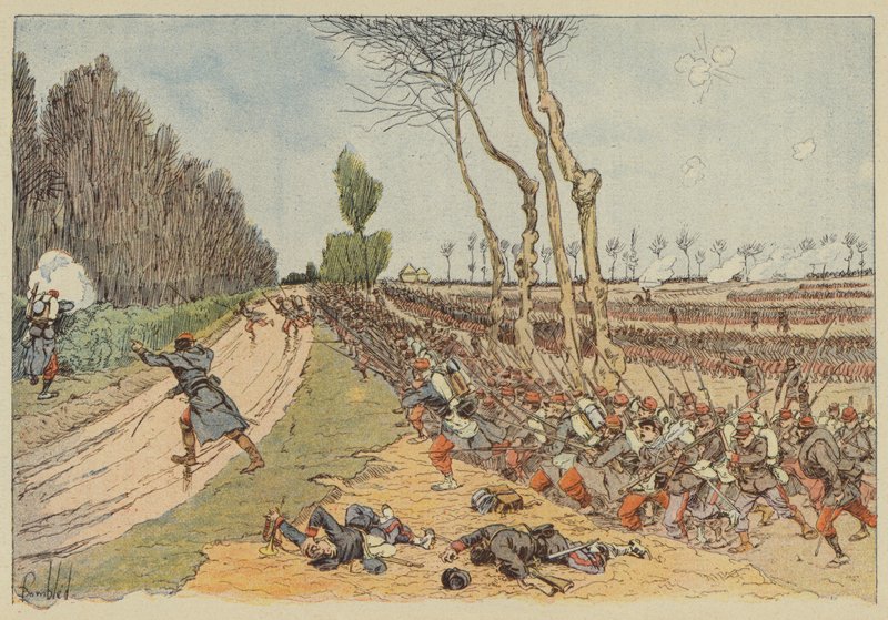 Die Franzosen erobern den Park von Coulmiers von after Louis Charles Bombled