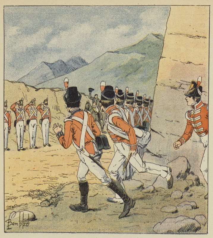Welcher europäische Soldat, sagte der Kaiser, ist nicht bewegt bei meinem Anblick! von after Louis Charles Bombled