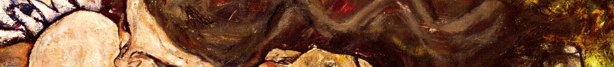Die Umarmung, 1917 (Egon Schiele), Detail: Verschlungene Köpfe