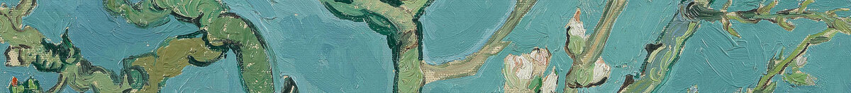 Mandelblüte (Vincent van Gogh), Detail: Astgabelung im Zentrum