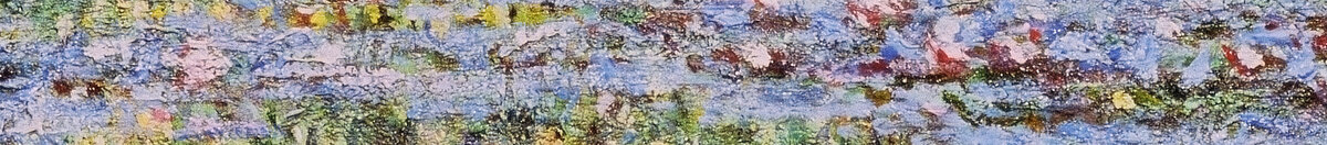 Der Seerosenteich mit der japanischen Brücke (Claude Monet), Detail: Seerosenblüten