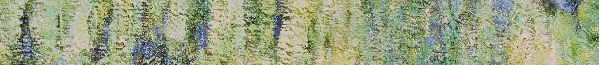 Der Seerosenteich mit der japanischen Brücke (Claude Monet), Detail: Trauerweide und Laubwerk