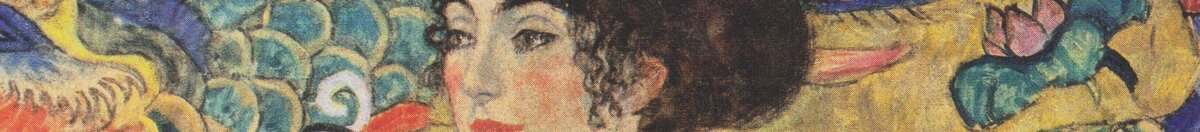 Dame mit Fächer (Gustav Klimt), Detail: Gesicht der Dame