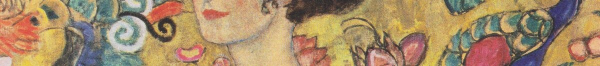 Dame mit Fächer (Gustav Klimt), Detail: Phönix im Hintergrund
