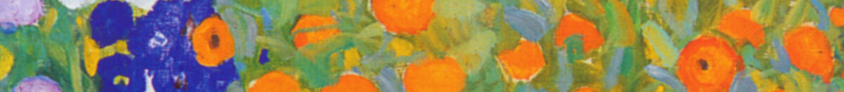 Bauerngarten (Gustav Klimt), Detail: Orangefarbenes Ringelblumenmeer