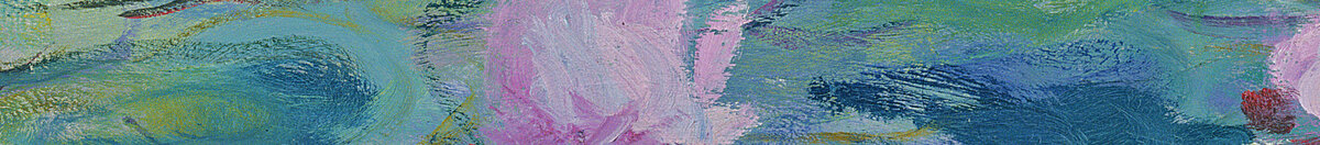 Seerosen, 1916-19 (Claude Monet), Detail: Rosa Seerosenblüten