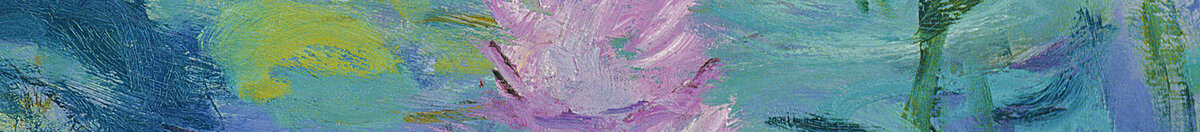 Seerosen, 1916-19 (Claude Monet), Detail: Blüten am rechten Ufer