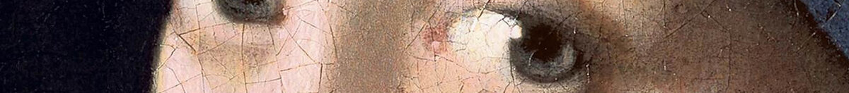 Das Mädchen mit dem Perlenohrring (Jan Vermeer van Delft), Detail: Blick über die Schulter