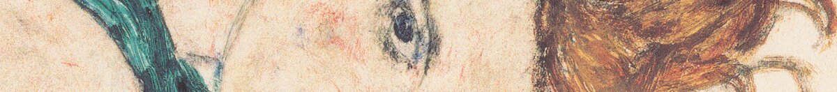 Sitzende Frau mit hochgezogenem Knie (Egon Schiele), Detail: Gesicht mit rotem Haar