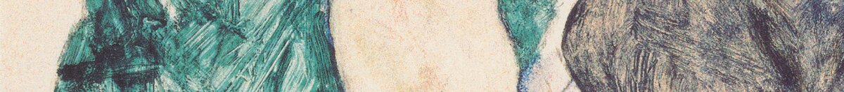Sitzende Frau mit hochgezogenem Knie (Egon Schiele), Detail: Grüne Bluse und Schulter