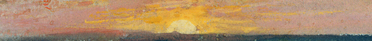 Himmelsstudie (Joseph Mallord William Turner), Detail: Sonne am Horizont
