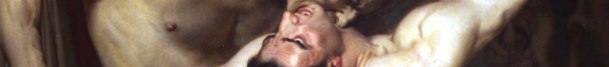 Dante und Vergil (William-Adolphe Bouguereau), Detail: Biss in den Hals