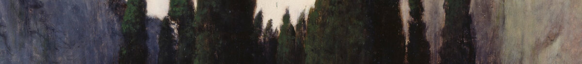 Die Toteninsel (Arnold Böcklin), Detail: Zypressenhain