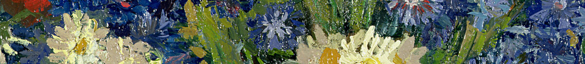 Stillleben: Vase mit Kornblumen und Mohnblumen, 1887 (Vincent van Gogh), Detail: Blaue Kornblumen