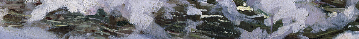 Die Elster (Claude Monet), Detail: Schneebedeckte Hecke