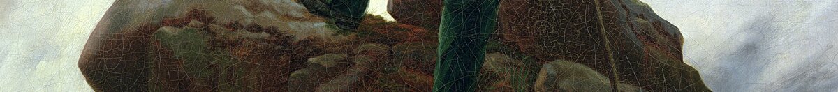 Der Wanderer über dem Nebelmeer (Caspar David Friedrich), Detail: Fels unter den Füßen
