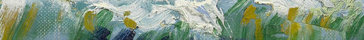 Meereslandschaft bei Les Saintes-Maries-de-la-Mer (Vincent van Gogh), Detail: Grün-gelbe Wellenkämme