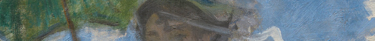 Frau mit Sonnenschirm (Claude Monet), Detail: Gesicht unter dem Hut