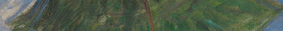 Frau mit Sonnenschirm (Claude Monet), Detail: Grüner Sonnenschirm