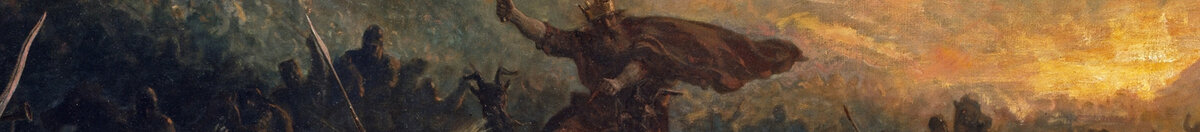 Odins wilde Jagd, 1872. (Peter Nicolai Arbo), Detail: Odin mit erhobenem Arm