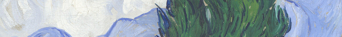 Weizenfeld mit Zypressen (Vincent van Gogh), Detail: Flammende Zypresse