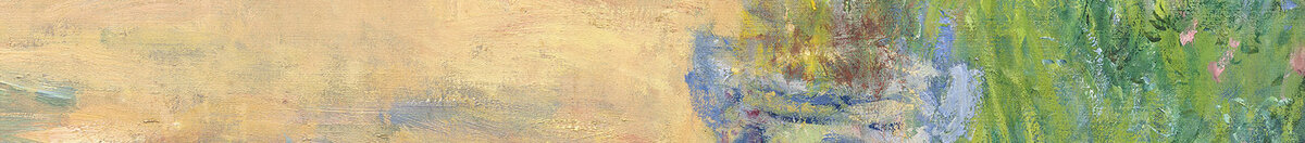 Der Garten des Künstlers in Vétheuil, 1880 (Claude Monet), Detail: Blau-weisse Keramikvase