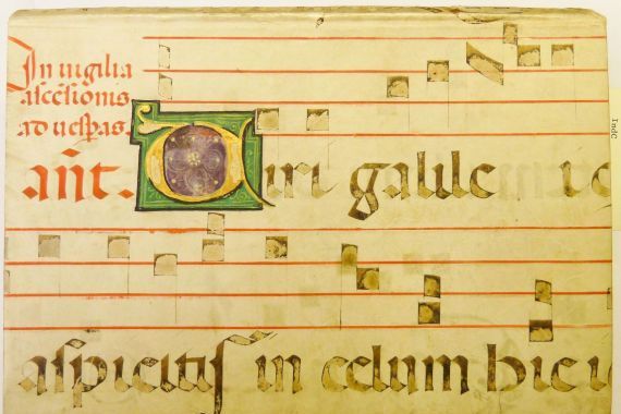 kladcat Portion of a parchment leaf from a liturgical ms.