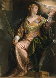Die heilige Katharina von Alexandria im Gefängnis, ca. 1580-5