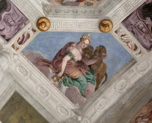 Paolo Caliari bekannt als Veronese, Fresko, Villa Barbaro, Maser, Italien