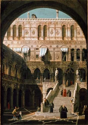 Ansicht der Treppe der Giganten, Dogenpalast von Venedig