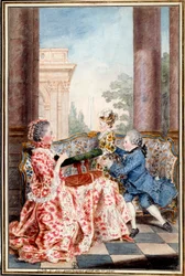 La belle Madame Caze, Frau des Generalpächters und ihre Kinder