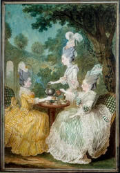 Damen von Montesson, Crest und Damaskus beim Wasserholen