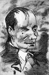 Porträt von Baudelaire - Zeichnung von Nadar