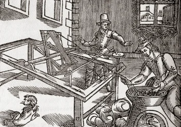 Seidenwickeln, Faksimile eines Bildes in Edward Williams