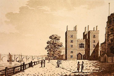 Ansicht des Lambeth Palace, ca. 1800