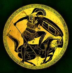Krieger und Zentaur, Illustration aus 