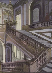 Treppe der Königin oder aus Marmor