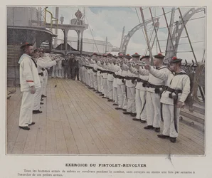 Pistolen-Revolver-Übung